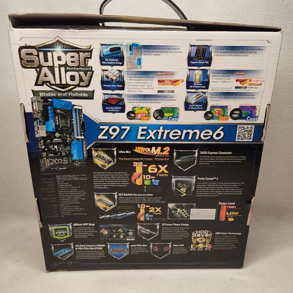 ASRock Z97 Extreme6 Socket 1150 Motherboard combo Intel i7 DDR3 32GB Ram Stealth - Picture 2 of 12